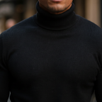 Men's Ribbed Roll Neck Jumper
