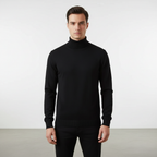 Men's Ribbed Roll Neck Jumper