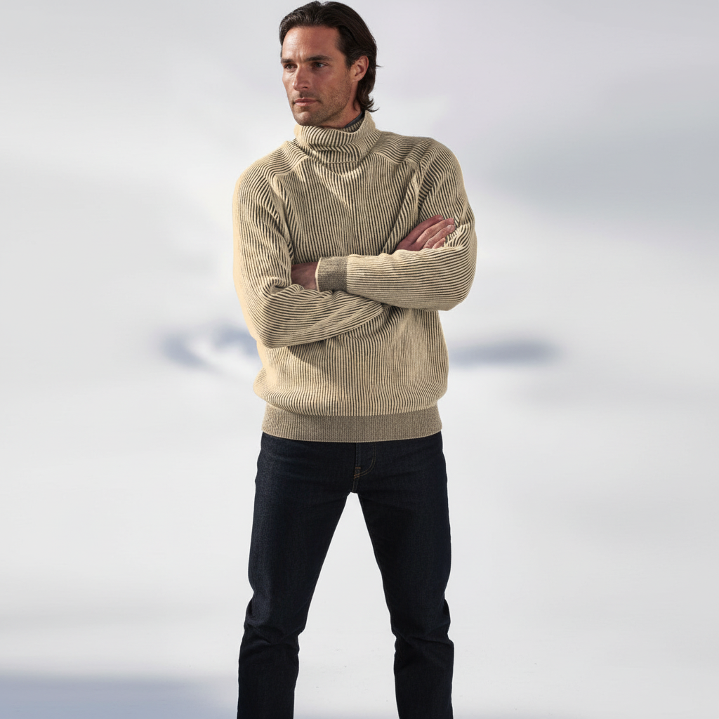 Men's Raglan Roll Neck Jumper