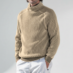 Men's Raglan Roll Neck Jumper