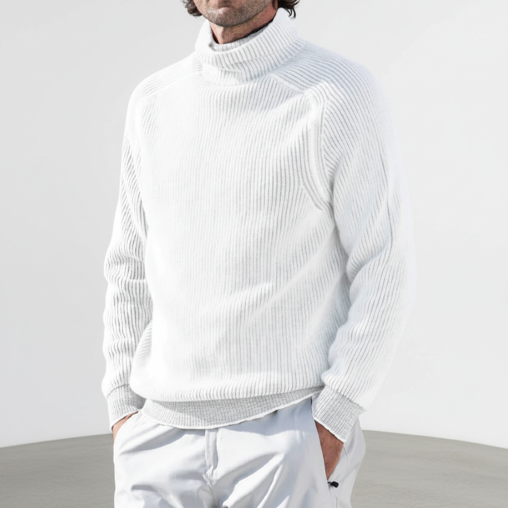 Men's Raglan Roll Neck Jumper