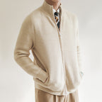 Men's Full Zip Ribbed Knit Cardigan