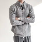 Men's Full Zip Ribbed Knit Cardigan