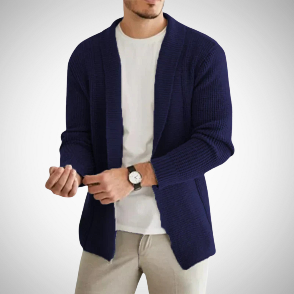 Men's Shawl Collar Open Cardigan