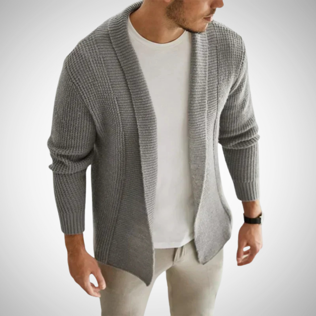 Men's Shawl Collar Open Cardigan