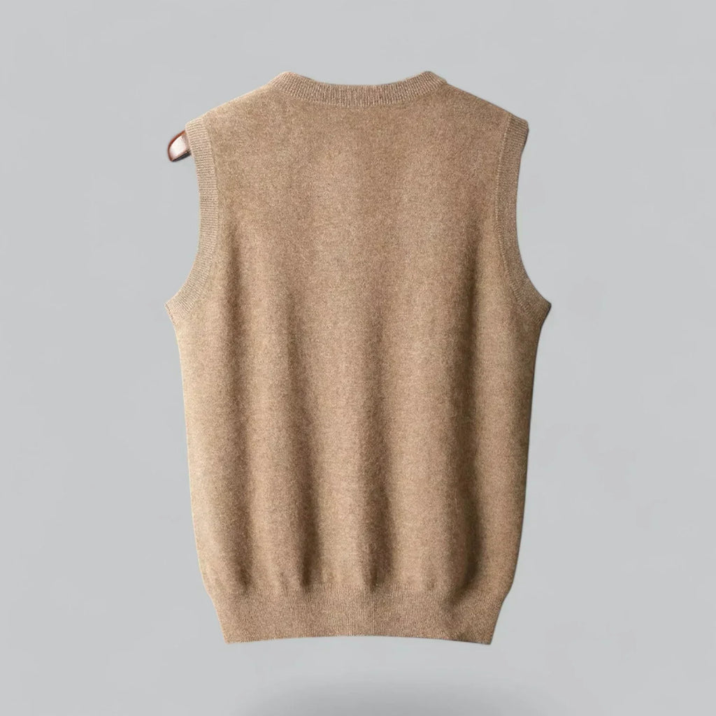 Men's V-Neck Wool Knit Vest