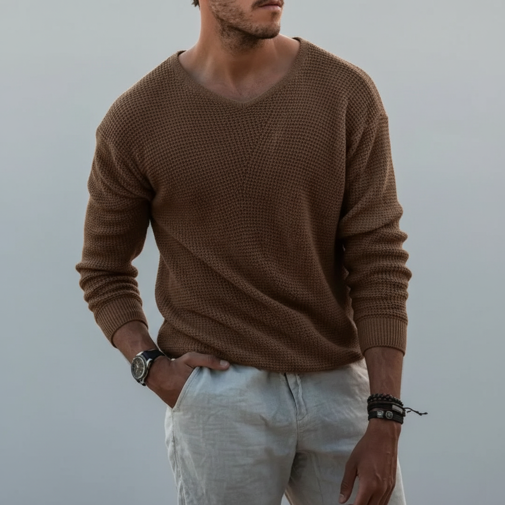 Men's Waffle Knit Jumper