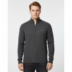Men's Raised Collar Textured Jumper