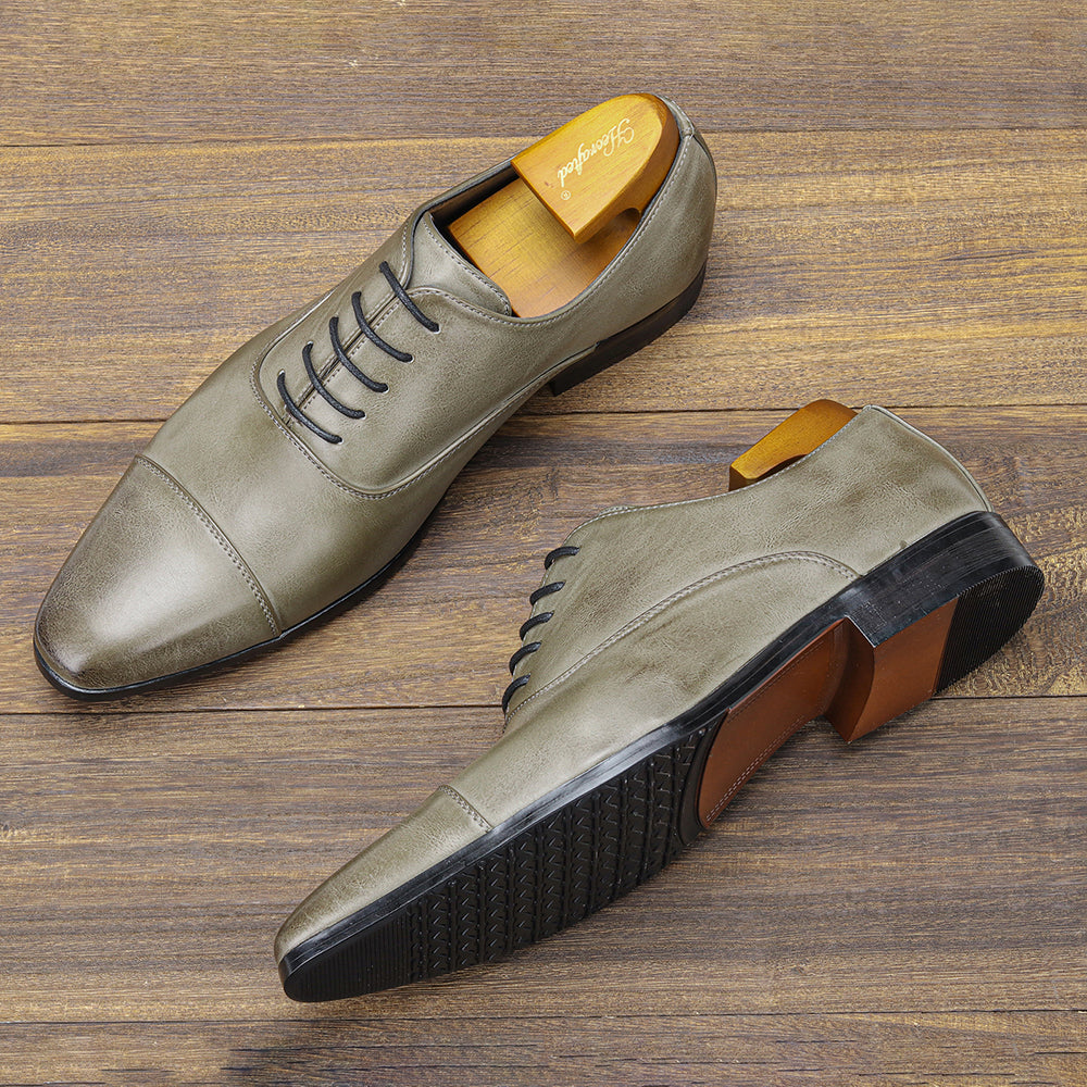 Men's Cap Toe Leather Oxfords
