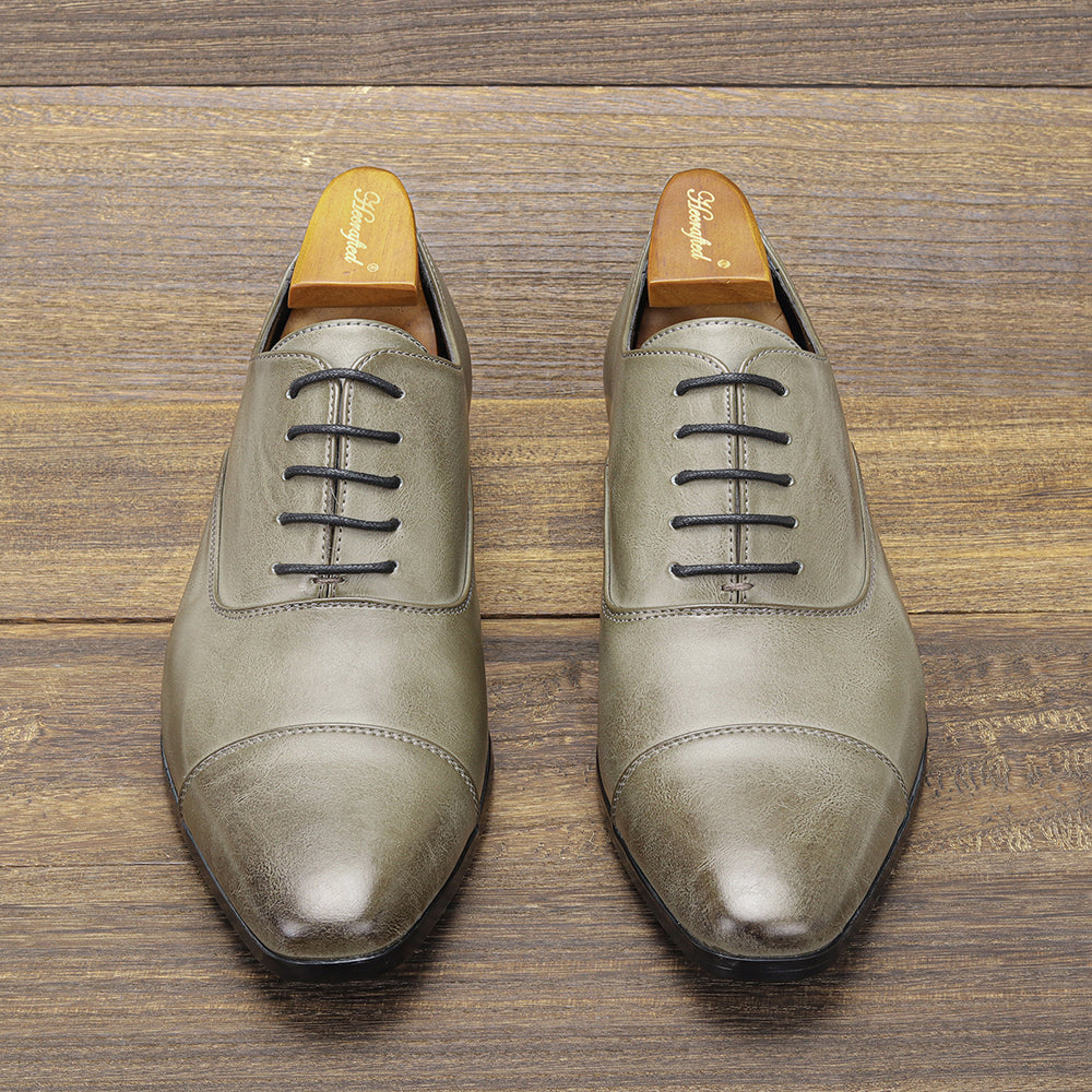 Men's Cap Toe Leather Oxfords