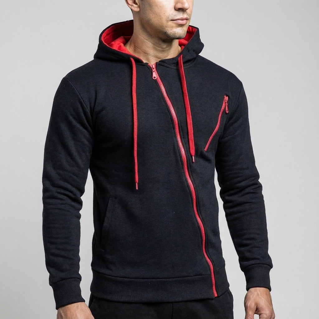 Men's Hooded Asymmetric Training Jacket