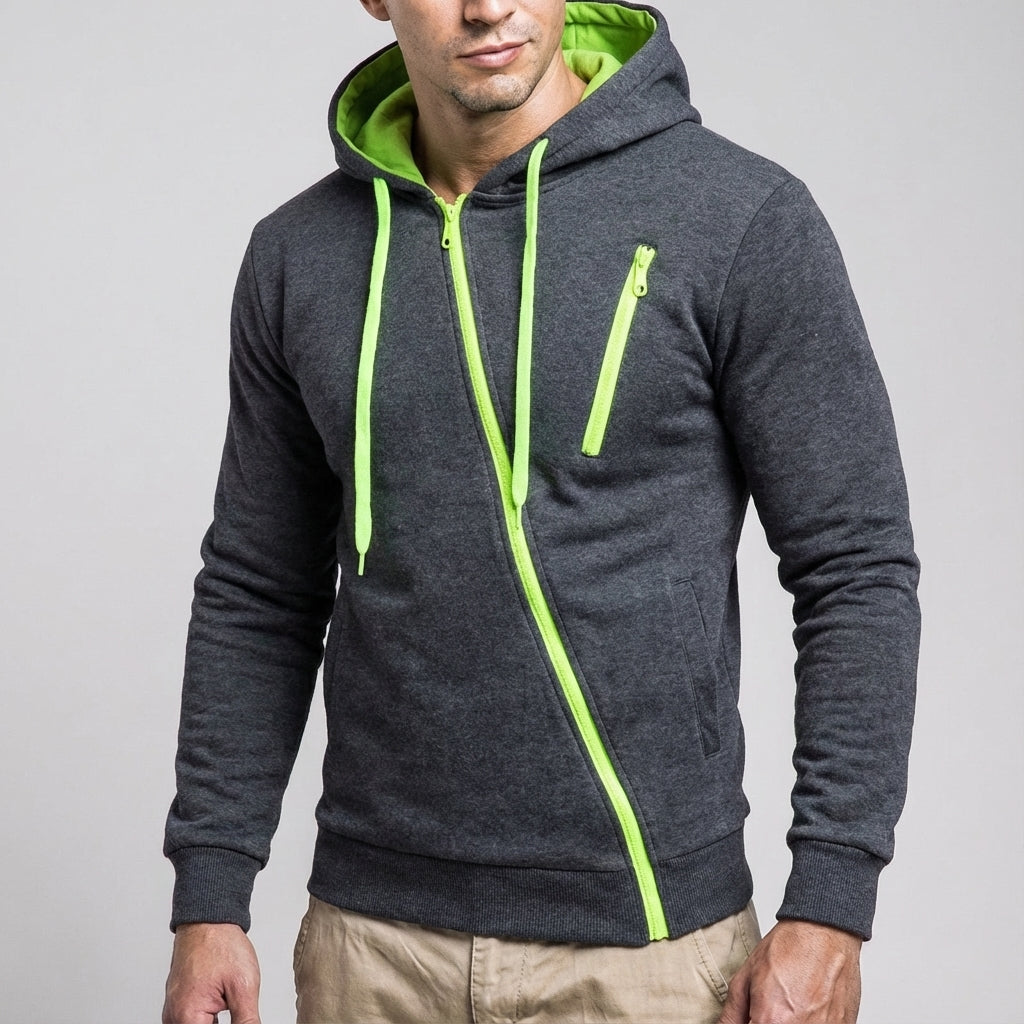 Men's Hooded Asymmetric Training Jacket
