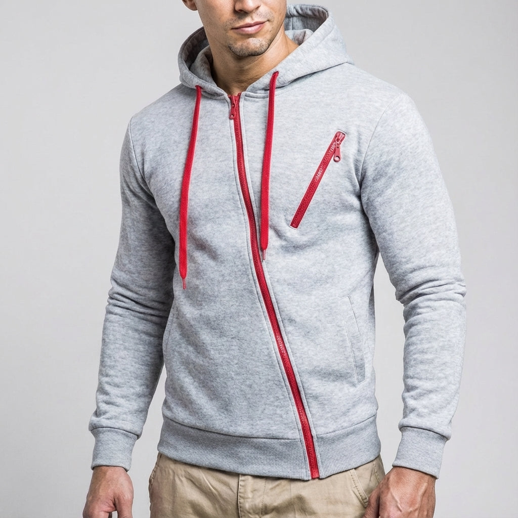 Men's Hooded Asymmetric Training Jacket