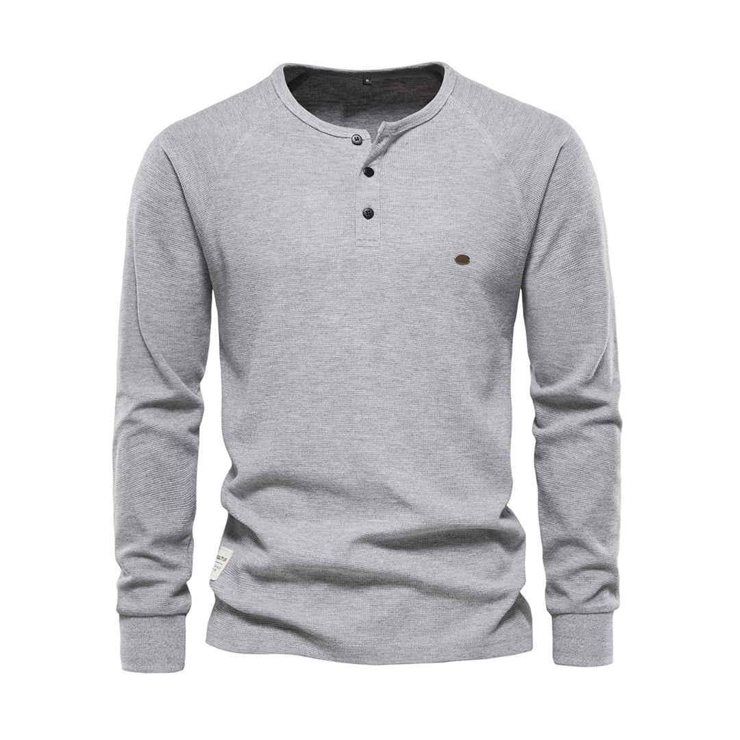 Men's Waffle Henley Shirt