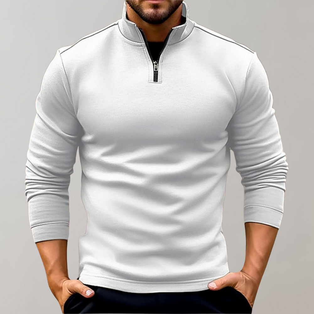 Men's Quarter Zip Collared Jumper