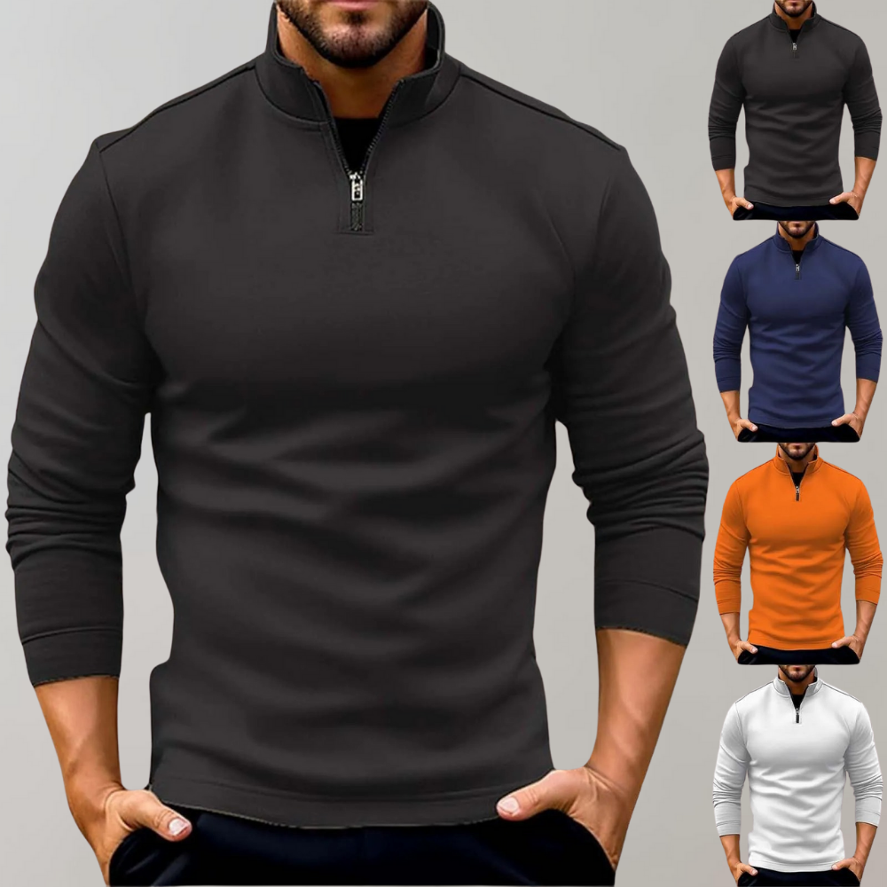 Men's Fitted Half Zip Jumper