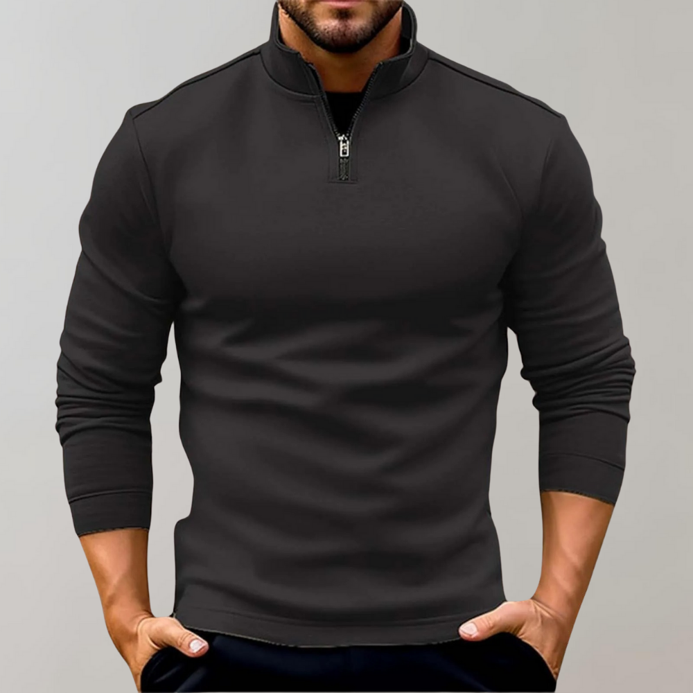 Men's Fitted Half Zip Jumper