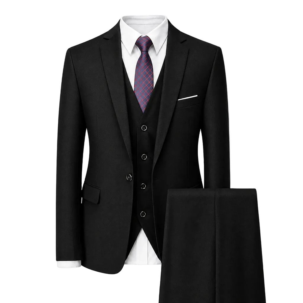 Men's Tweed Three-Piece Wedding Suit