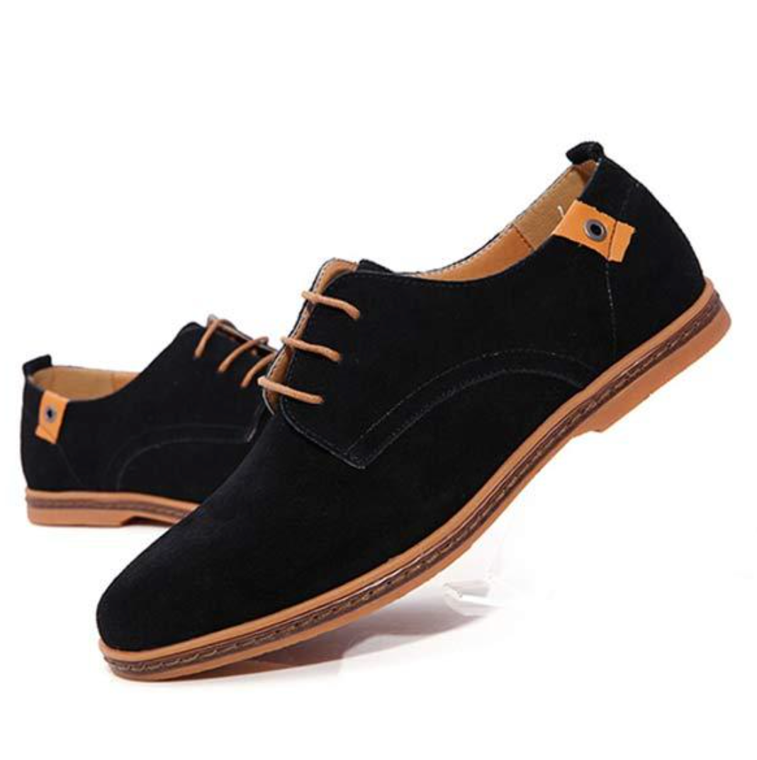 Men's Suede Textured Derby Shoes