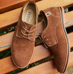 Men's Suede Textured Derby Shoes