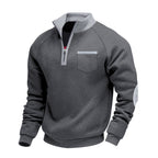 Men's Quarter Zip Stand Collar Sweatshirt