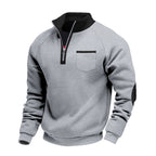 Men's Quarter Zip Stand Collar Sweatshirt