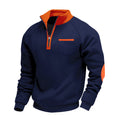 Men's Quarter Zip Stand Collar Sweatshirt