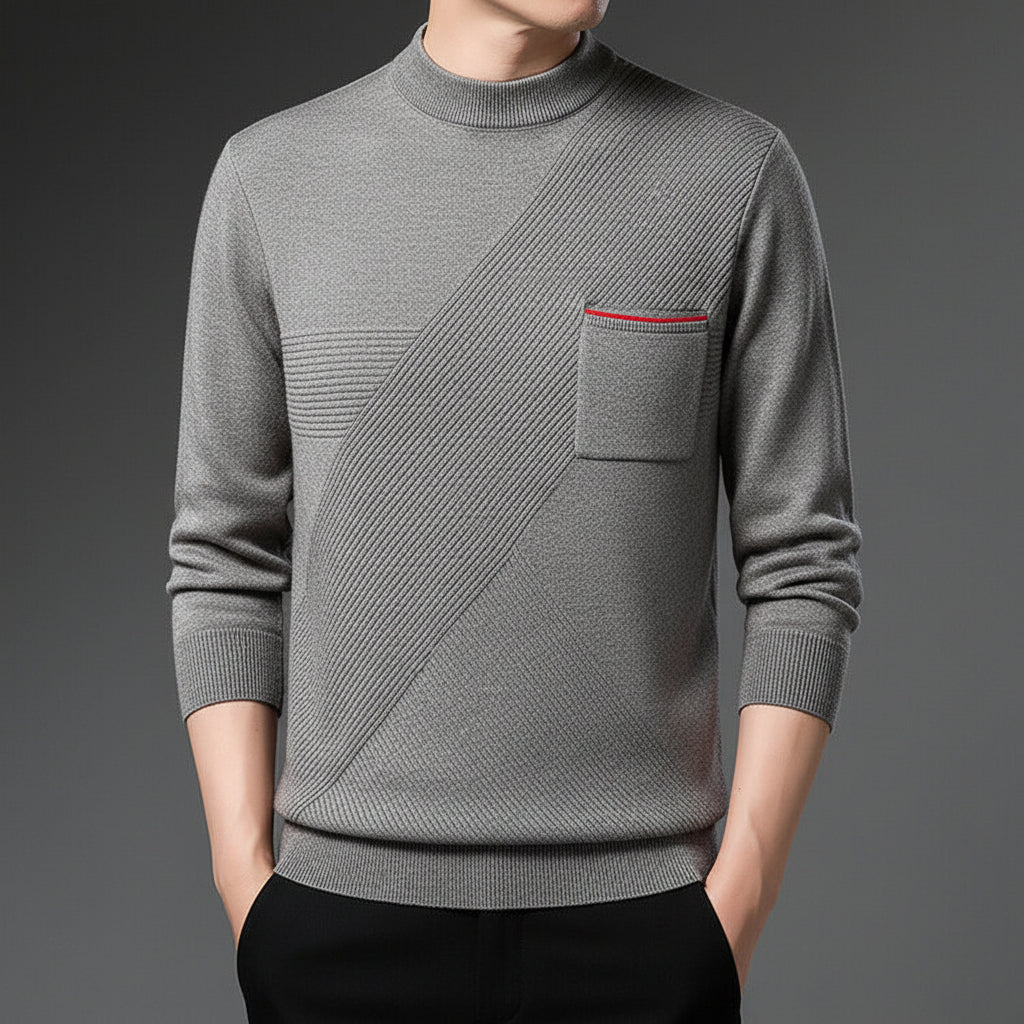 Men's Mock Neck Knit Jumper