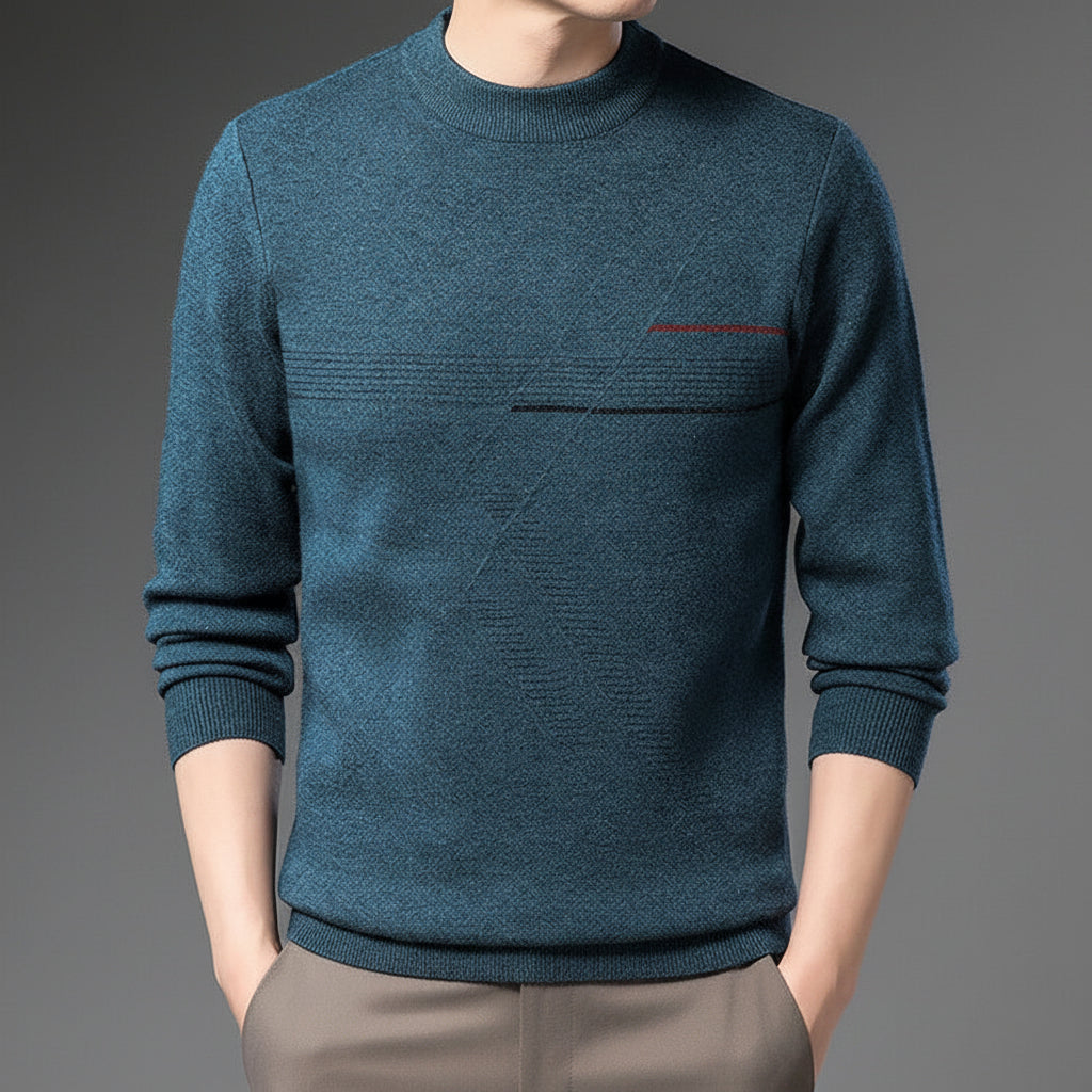 Men's Mock Neck Knit Jumper