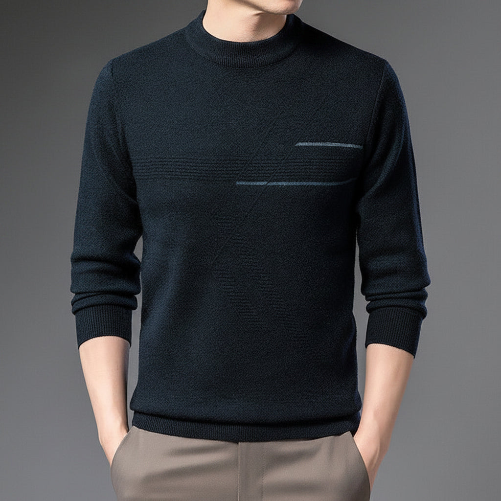 Men's Mock Neck Knit Jumper