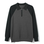 Men's Raglan Sleeve Zip Polo Jumper