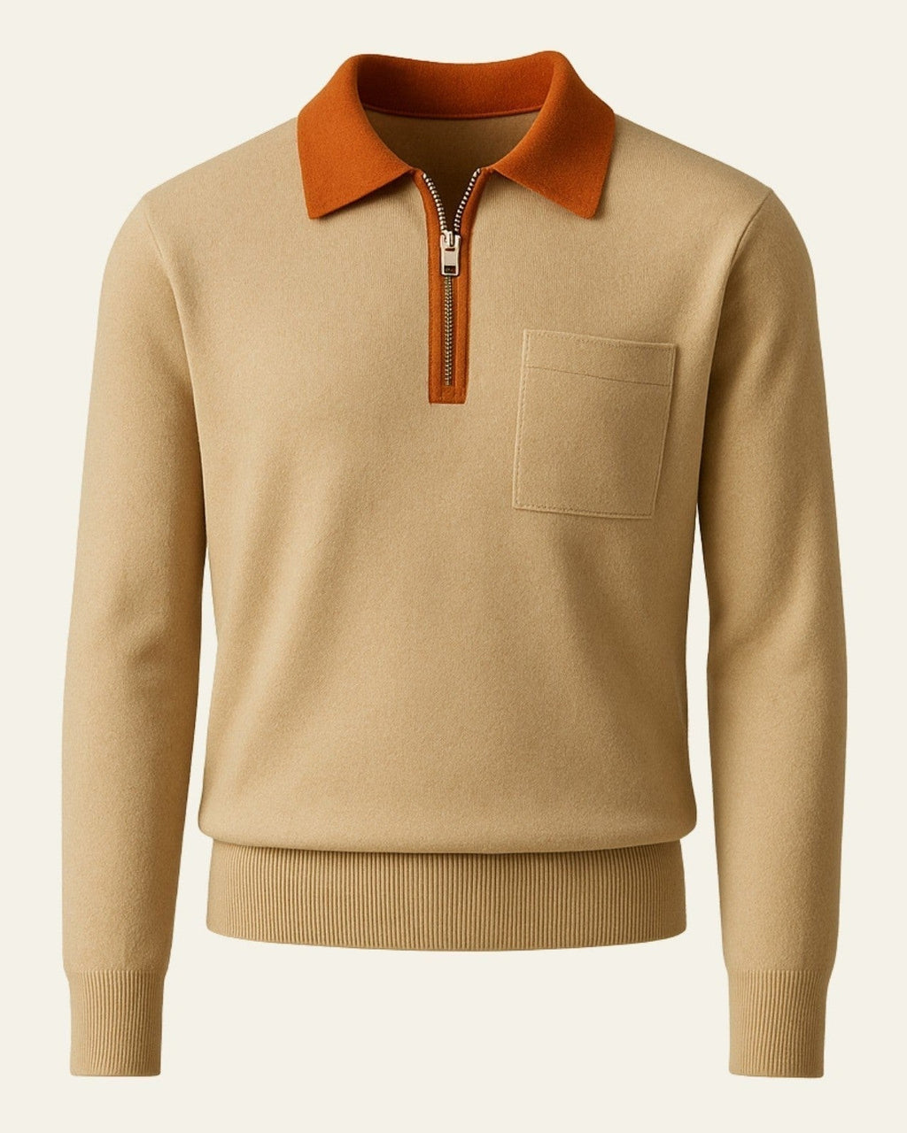 Men's Quarter Zip Chest Pocket Jumper