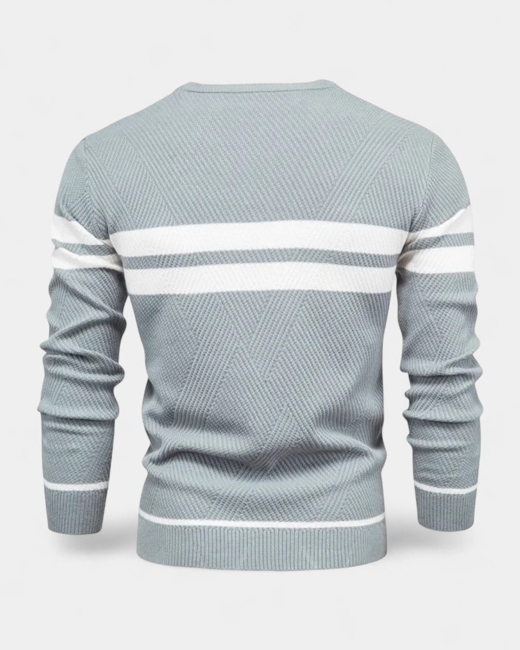 Men's Textured Crew Neck Jumper