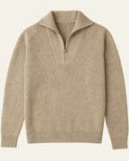 Men's Stand Collar Ribbed Jumper