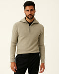 Men's Stand Collar Ribbed Jumper
