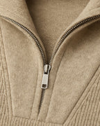 Men's Stand Collar Ribbed Jumper