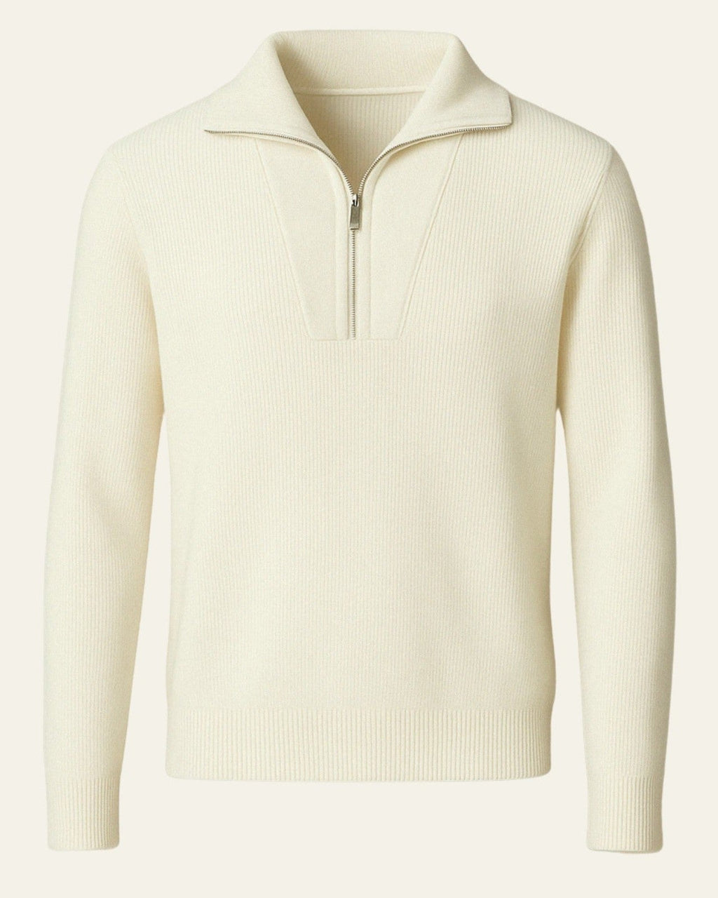 Men's Stand Collar Ribbed Jumper