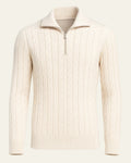 Men's Refined Collar Cable Knit Jumper
