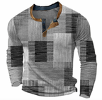 Men's Button Neck Henley Top
