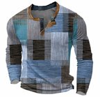 Men's Button Neck Henley Top