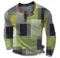Men's Button Neck Henley Top