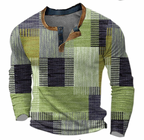Men's Button Neck Henley Top