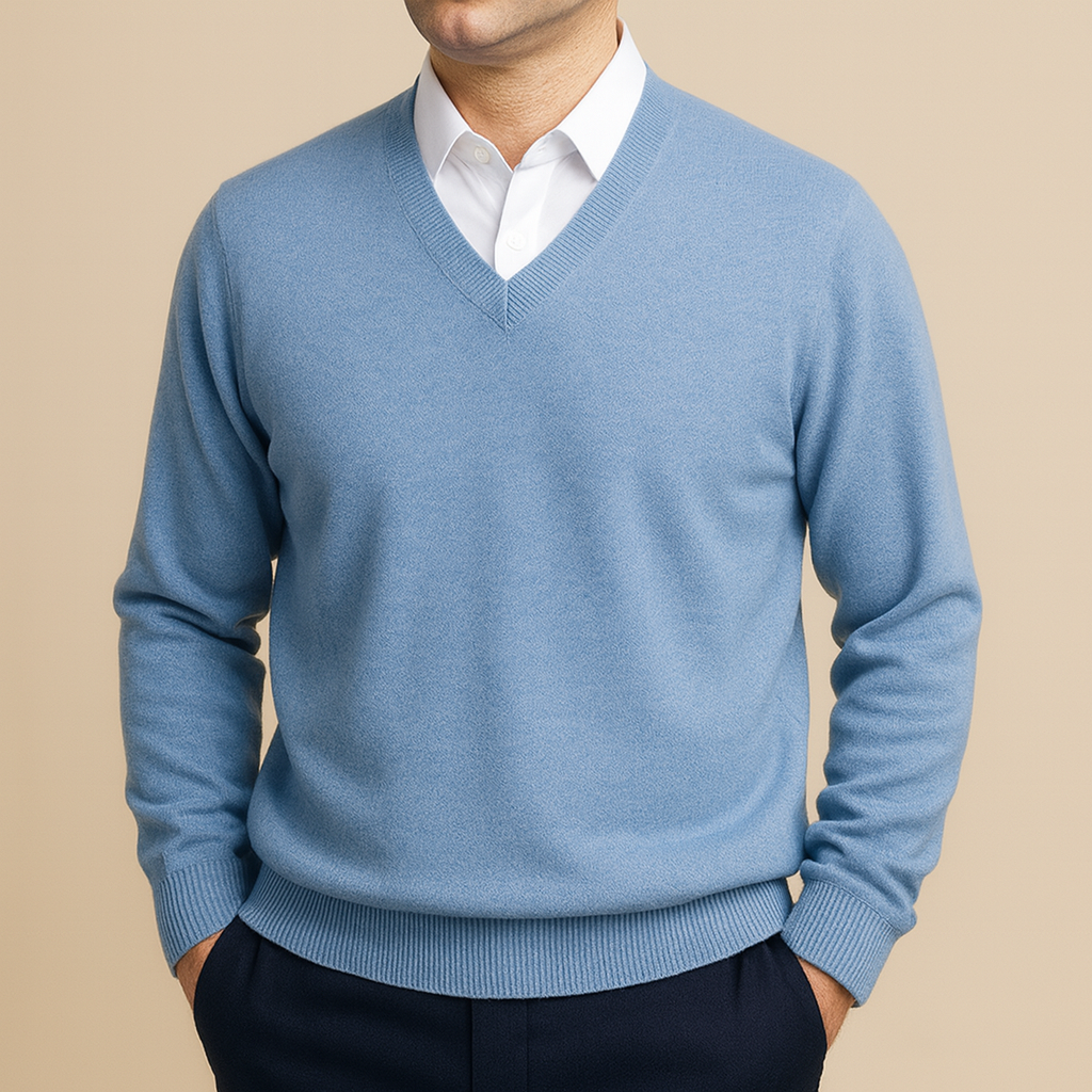 Men's Refined V-Neck Jumper