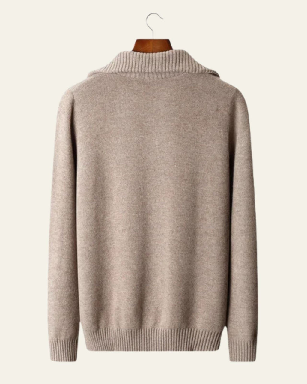 Men's High Collar Cable Knit Jumper