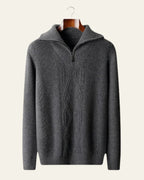 Men's High Collar Cable Knit Jumper