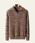 Men's High Collar Cable Knit Jumper
