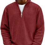 Men's Rib Knit Zip Jumper