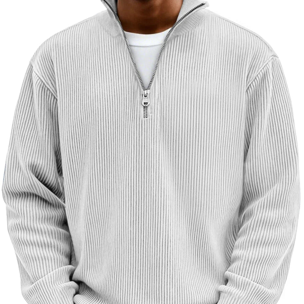 Men's Rib Knit Zip Jumper
