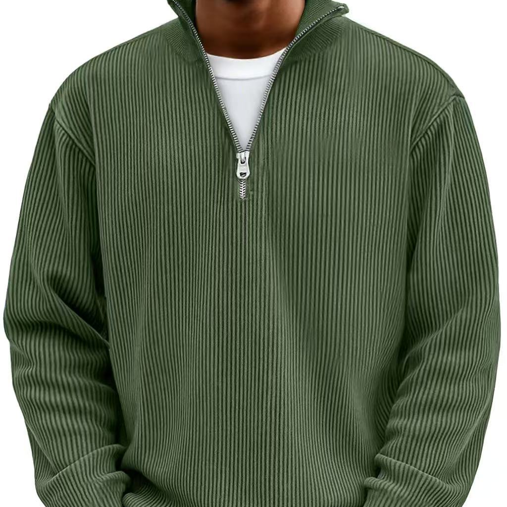 Men's Rib Knit Zip Jumper