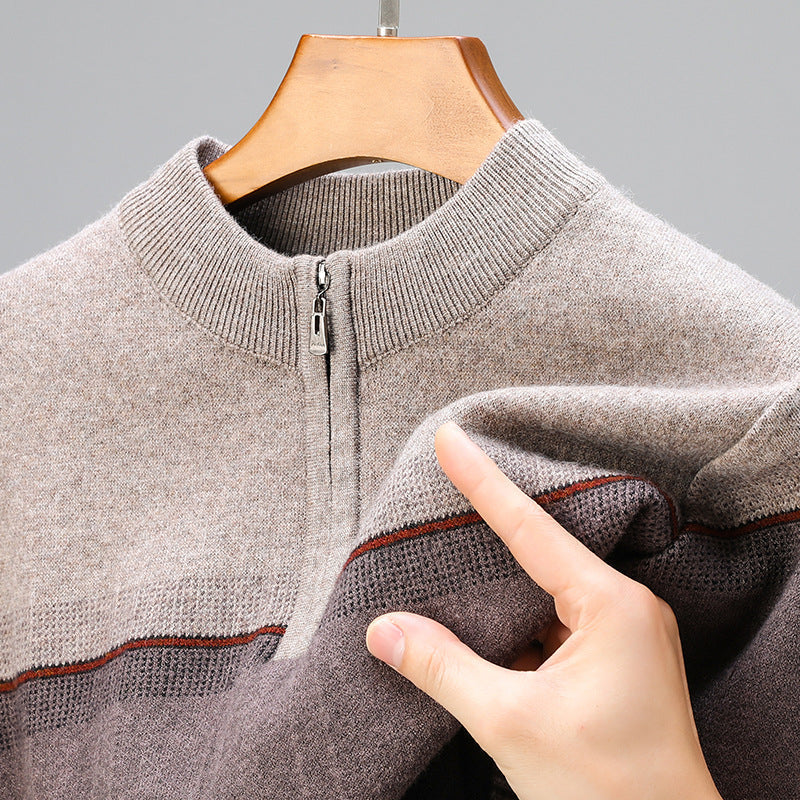 Men's High Neck Quarter Zip Jumper